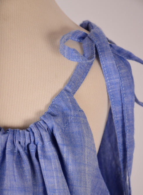 Bluziță de vacanță (cu pretenții de rochiță) - bleu