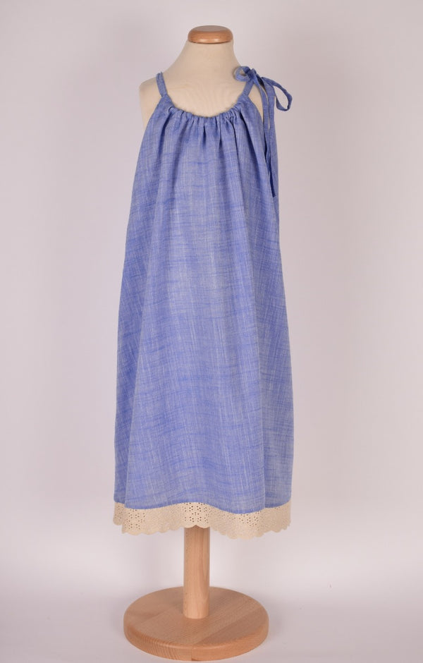 Bluziță de vacanță (cu pretenții de rochiță) - bleu