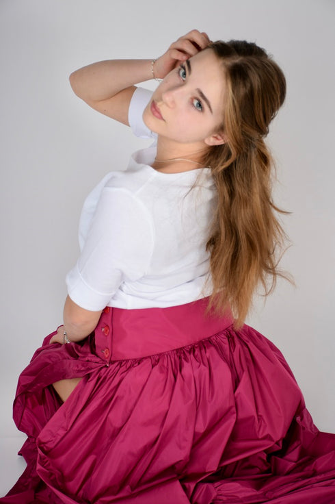 Tricou damă-alb