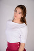 Tricou damă-alb