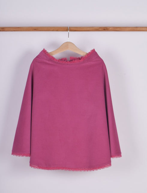 Fustă semi-cloche cu dantelă