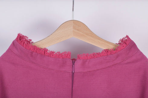 Fustă semi-cloche cu dantelă