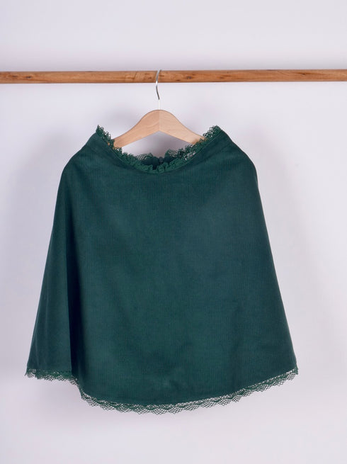 Fustă semi-cloche cu dantelă