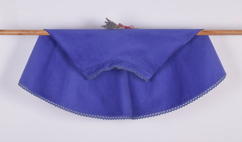 Fustă semi-cloche cu dantelă