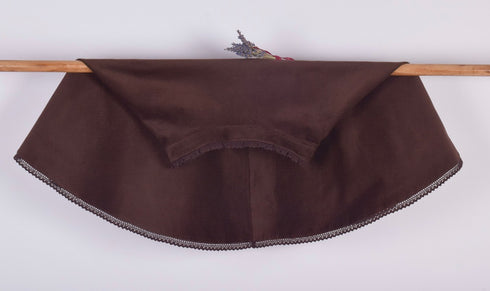 Fustă semi-cloche cu dantelă