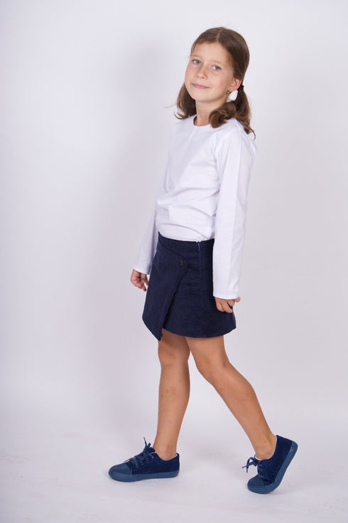 Fustă asimetrică cu talie joasă