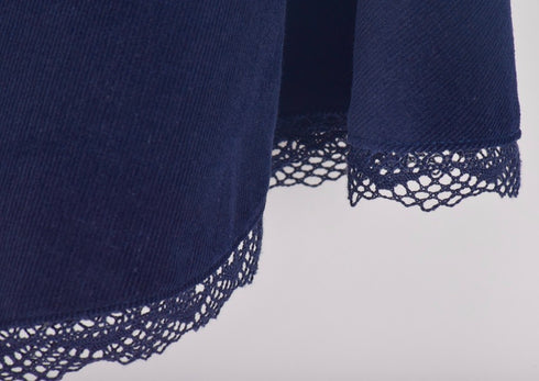 Fustă semi-cloche cu dantelă